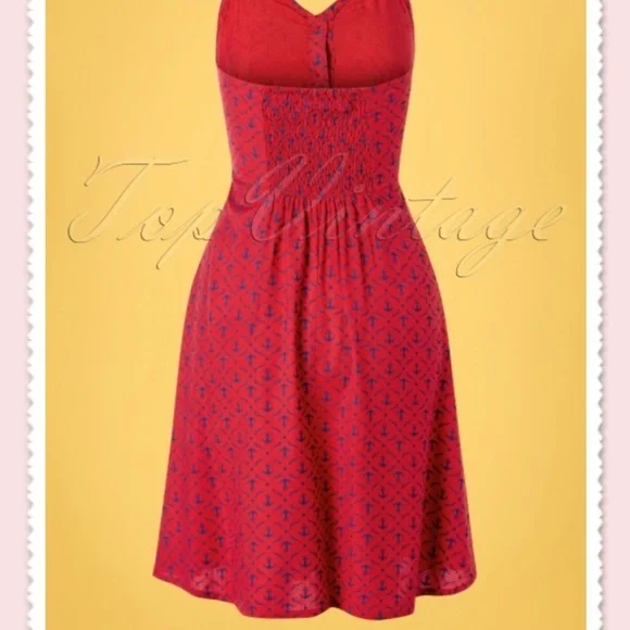 Rare Pretty Vacant Candy Anchor Halter Dress - Picture 2 of 4